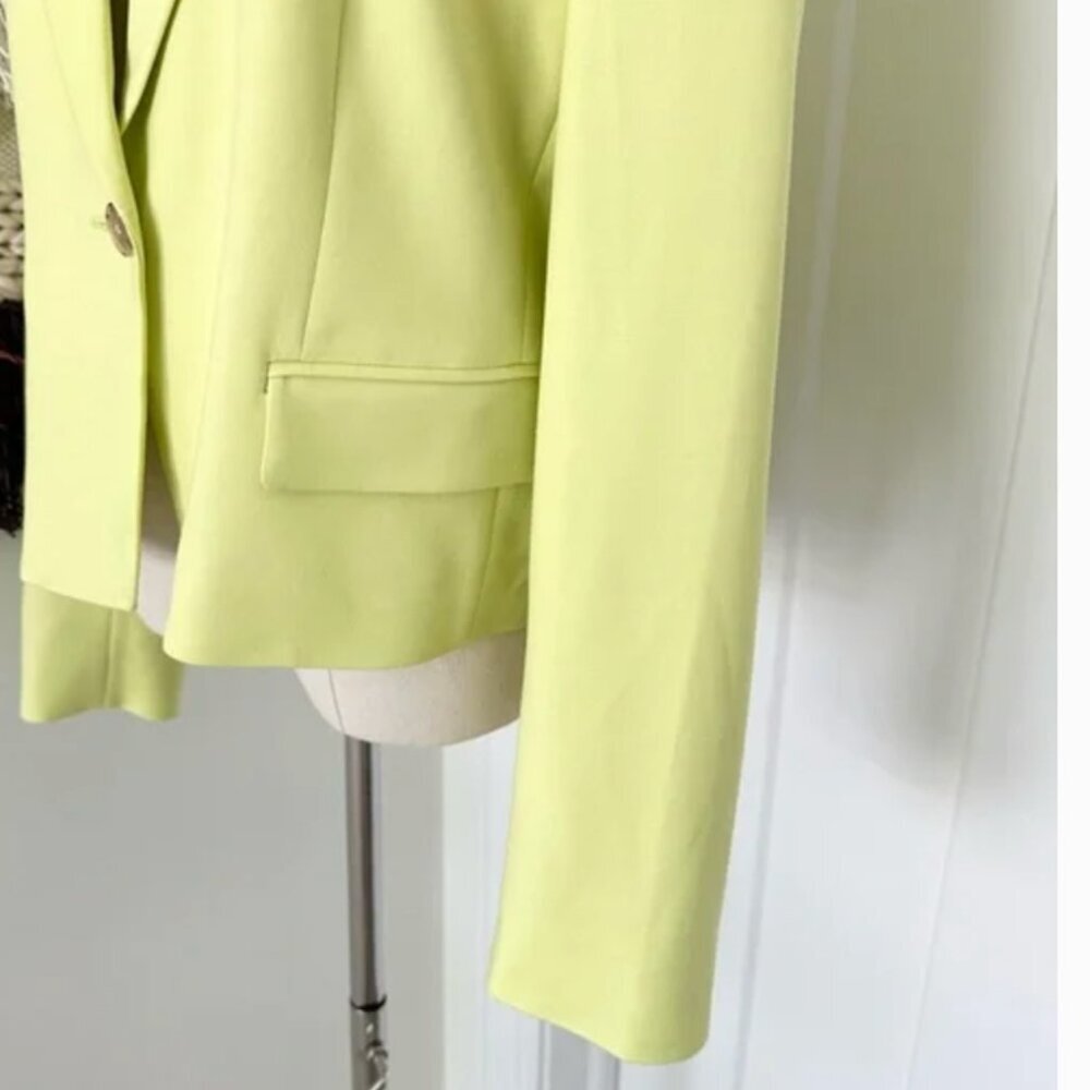 NWT J.Crew Collection Cropped Blazer in Kiwi Green size 4 - Picture 7 of 10